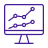 computer screen icon shoing analytic graphs