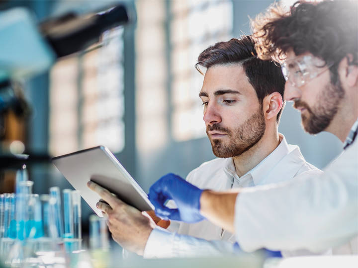 Researchers looking at tablet