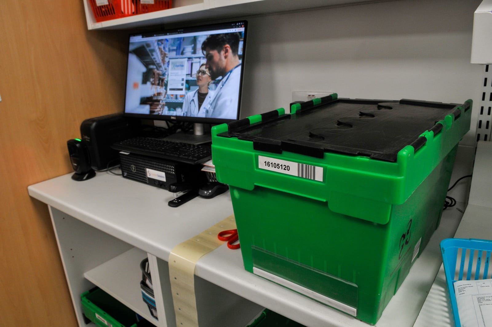 The Alliance Healthcare OptiTote semi-automated repeat-dispensing tote