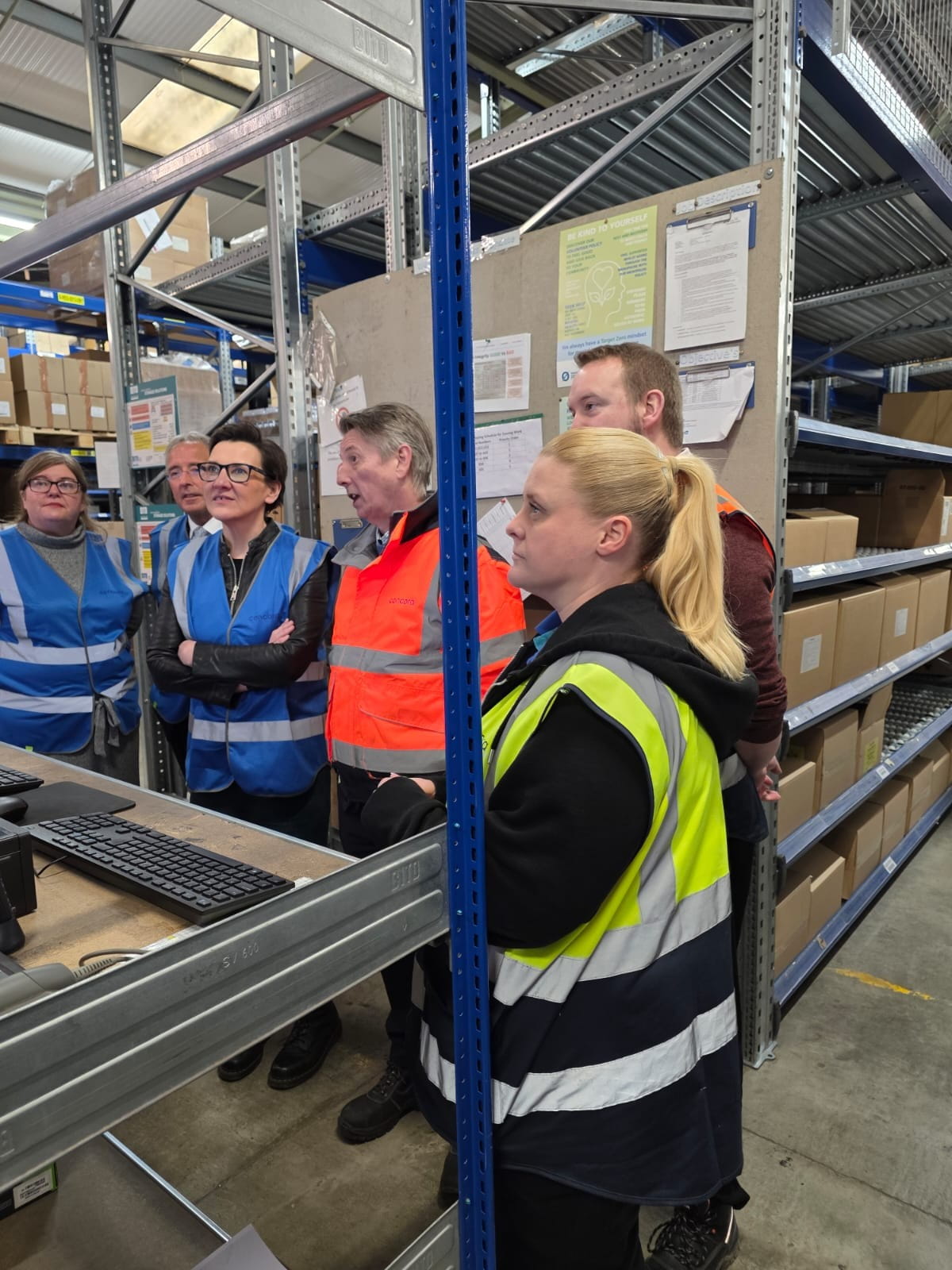 Tonia Antoniazzi MP touring the Alliance Healthcare Swansea Service Centre