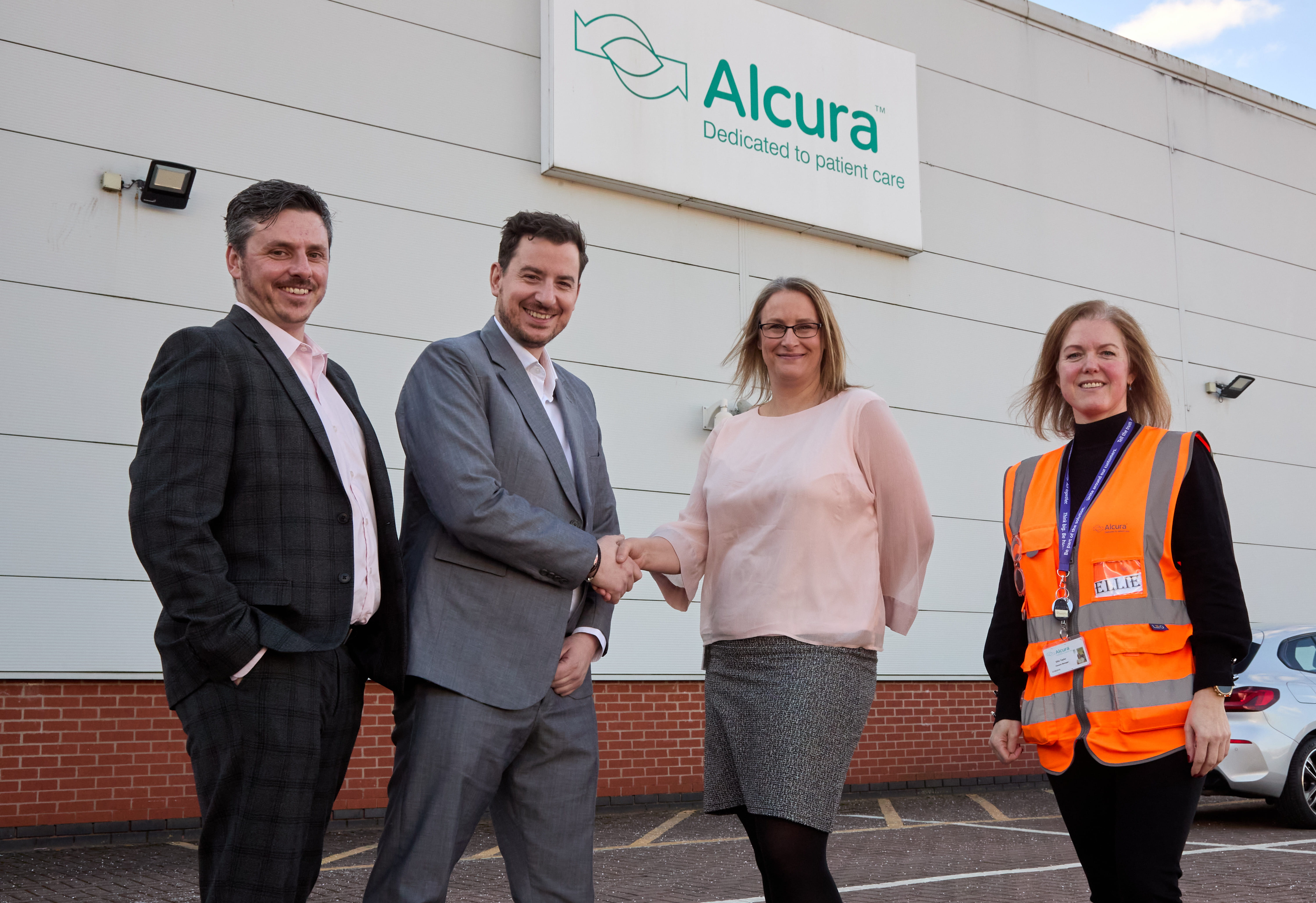Mike Reader MP meeting the team during his visit to the Alcura homecare site