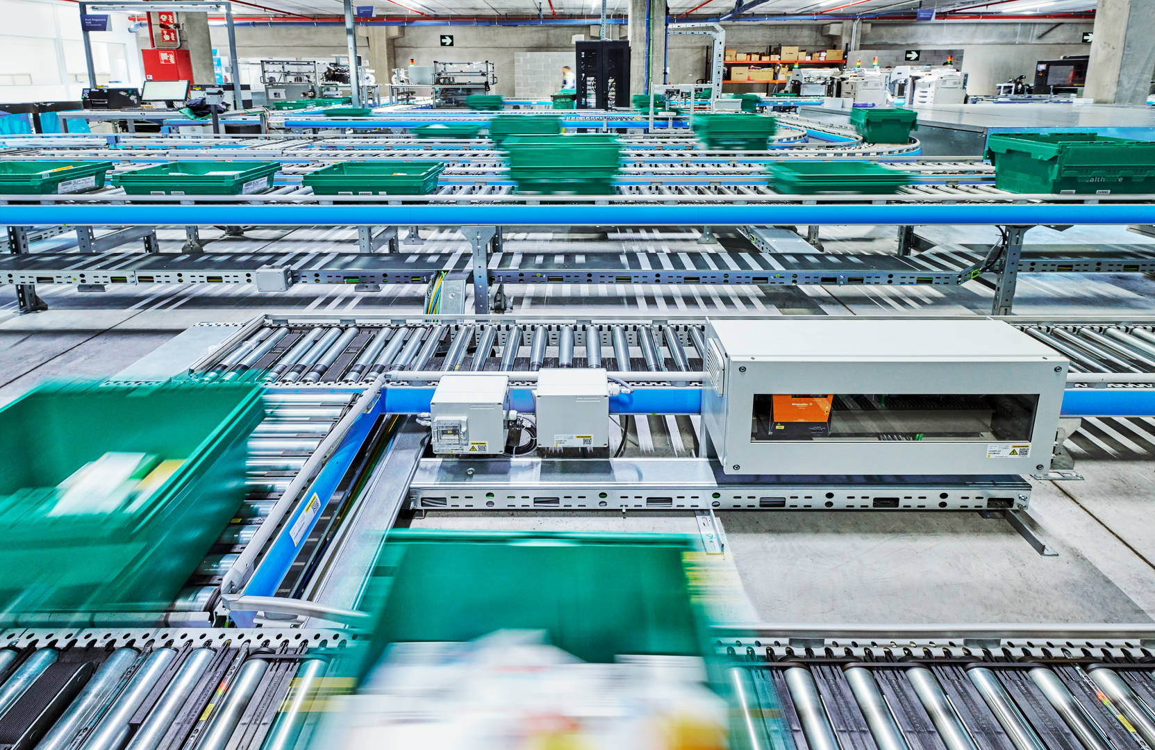 Supply chain in a warehouse.